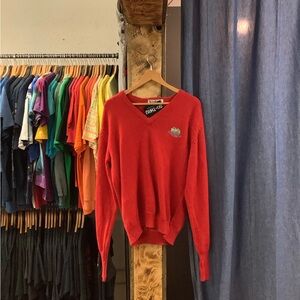 Vintage Vulcan Golf Country Club Red V Neck Sweater